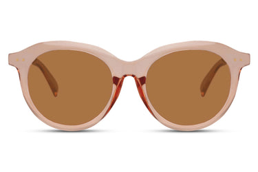 Heart-shaped sunglasses with pink lenses